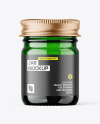 Green Glass Jar Mockup