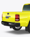 Pickup Truck Mockup - Back Half Side View