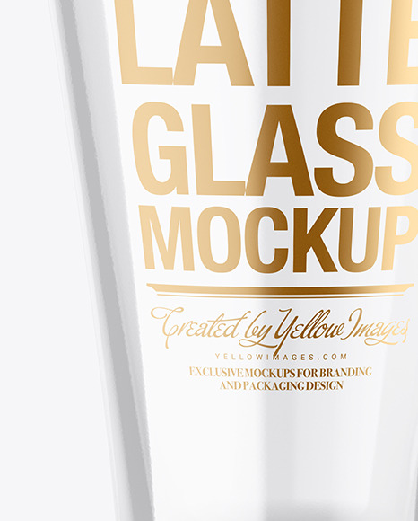 Clear Latte Glass Mockup