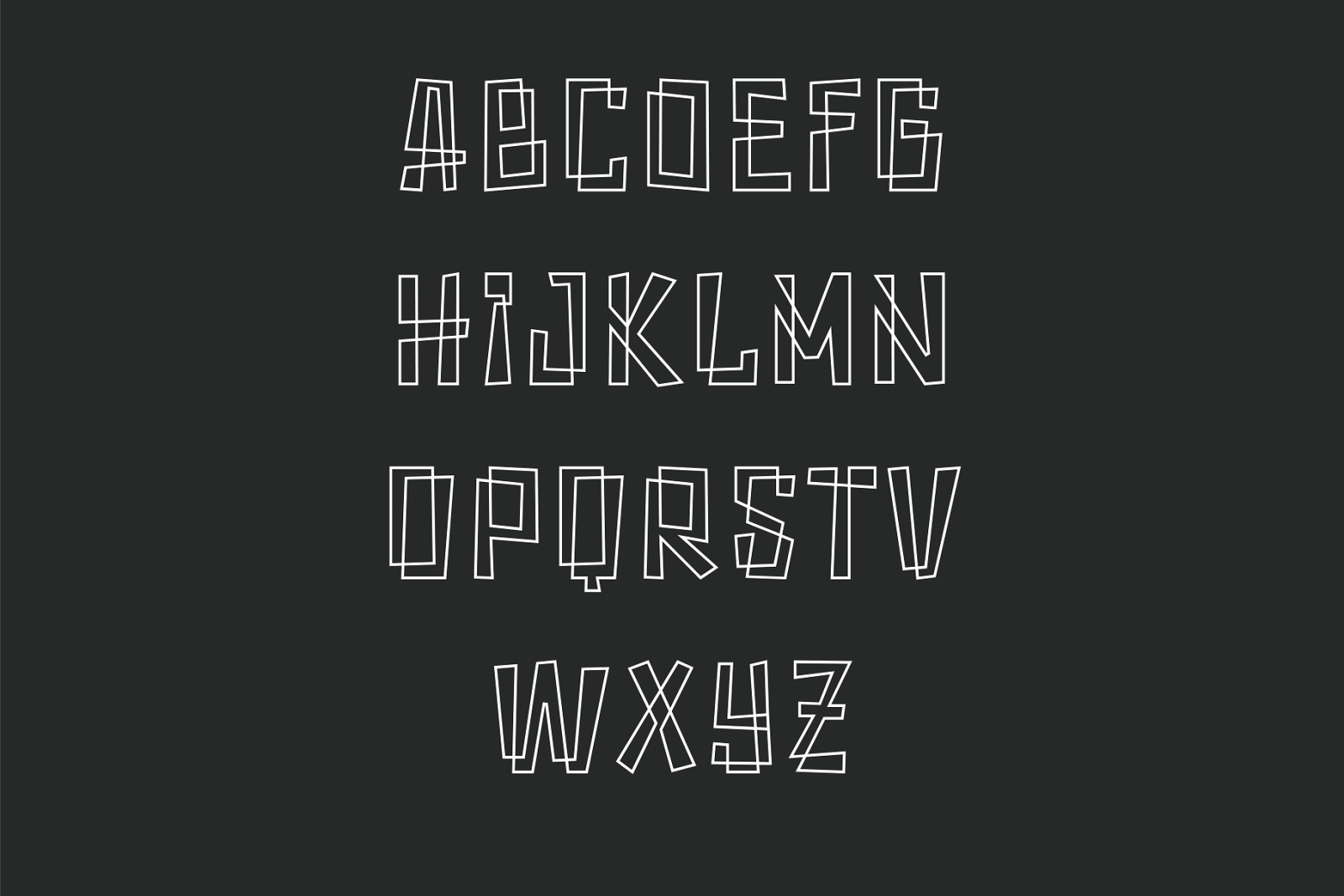 Tangle - Line Art Typeface Tangle - Line Art Typeface
