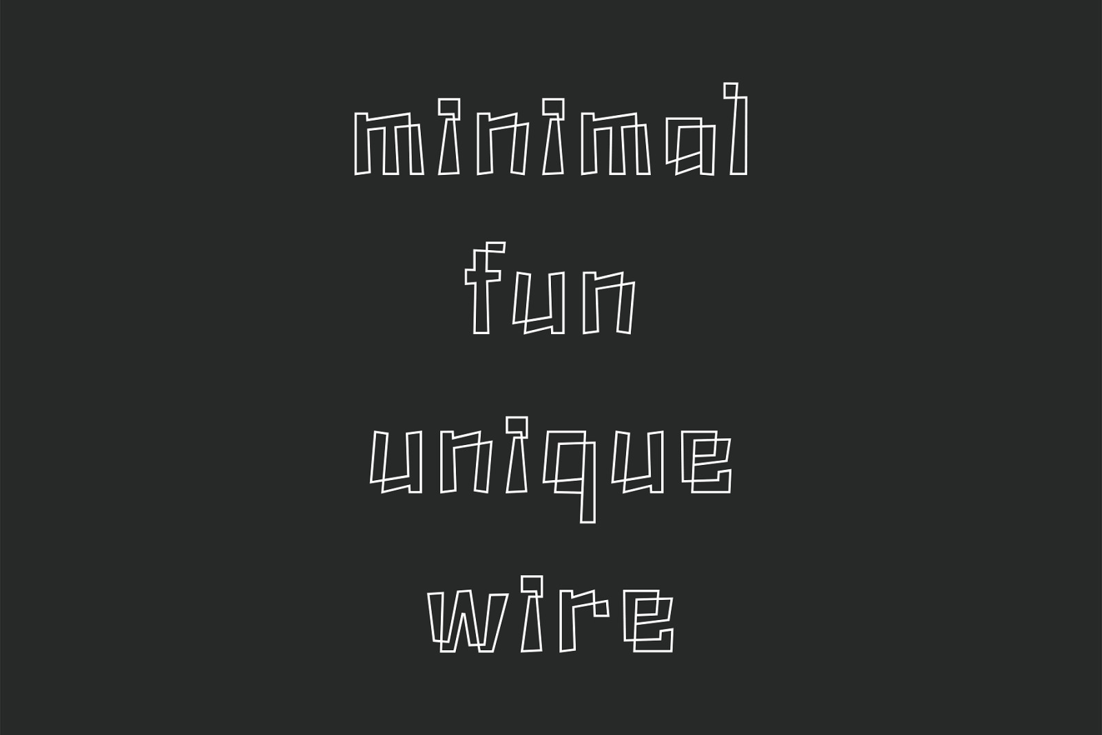 Tangle - Line Art Typeface Tangle - Line Art Typeface