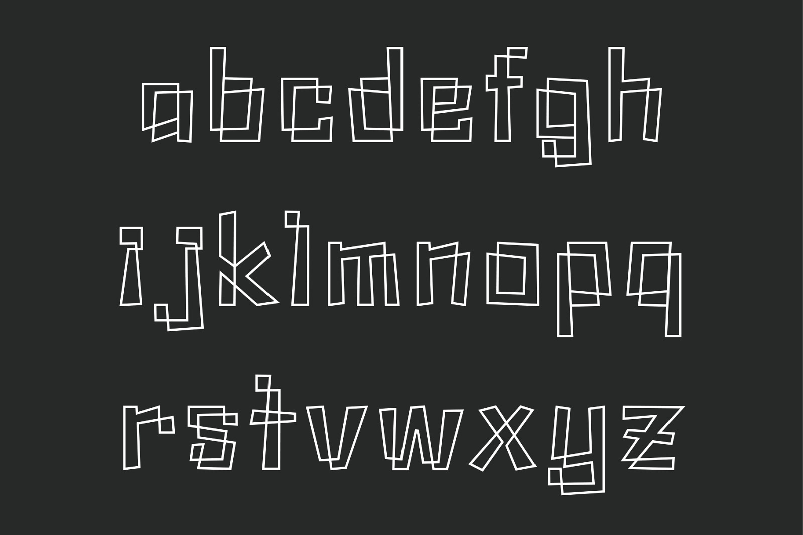 Tangle - Line Art Typeface Tangle - Line Art Typeface