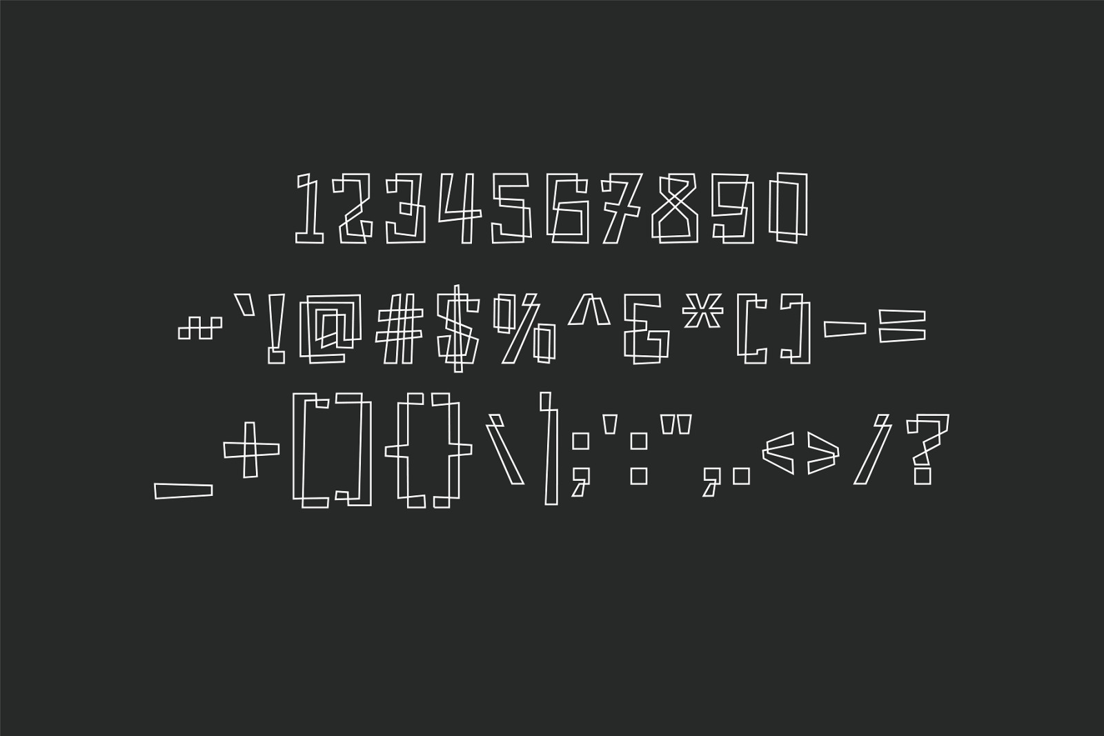 Tangle - Line Art Typeface Tangle - Line Art Typeface