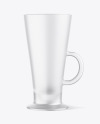 Frosted Latte Glass Mockup