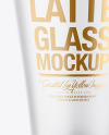 Frosted Latte Glass Mockup