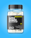 Clear Plastic Pills Bottle Mockup