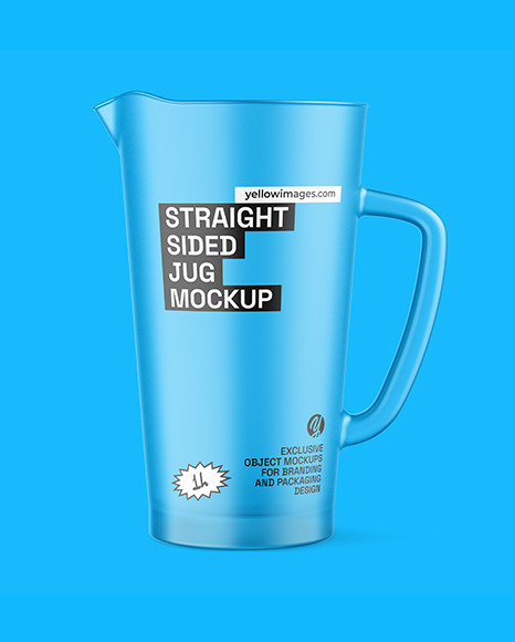 1L Frosted Straight Sided Jug Mockup