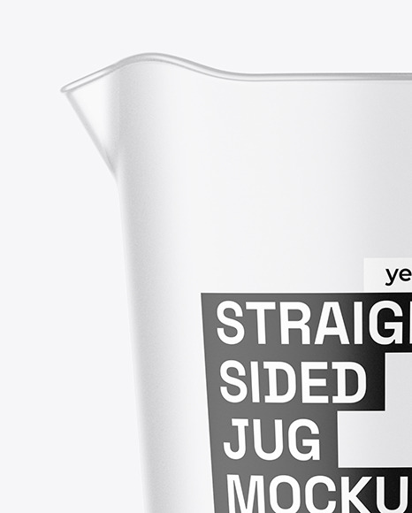 1L Frosted Straight Sided Jug Mockup