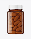 Amber Pills Bottle Mockup