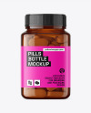 Amber Pills Bottle Mockup