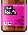 Amber Pills Bottle Mockup