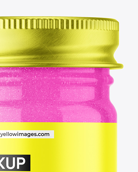 Clear Glass Glitter Jar Mockup Clear Glass Glitter Jar Mockup