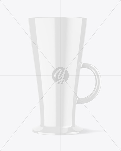 Glossy Latte Glass Mockup