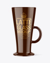 Glossy Latte Glass Mockup