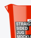 1L Glossy Straight Sided Jug Mockup