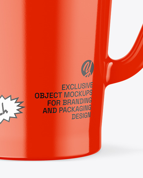 1L Glossy Straight Sided Jug Mockup