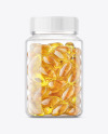 Clear Plastic Fish Oil Bottle Mockup