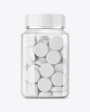 Clear Plastic Tablets Bottle Mockup