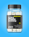 Clear Plastic Tablets Bottle Mockup