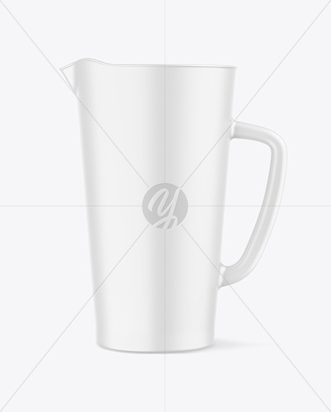 1L Matte Straight Sided Jug Mockup