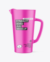 1L Matte Straight Sided Jug Mockup