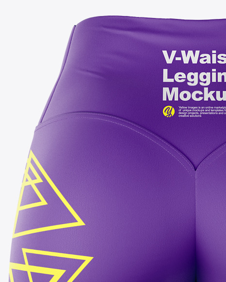 V-Waist Leggings Mockup - Back View