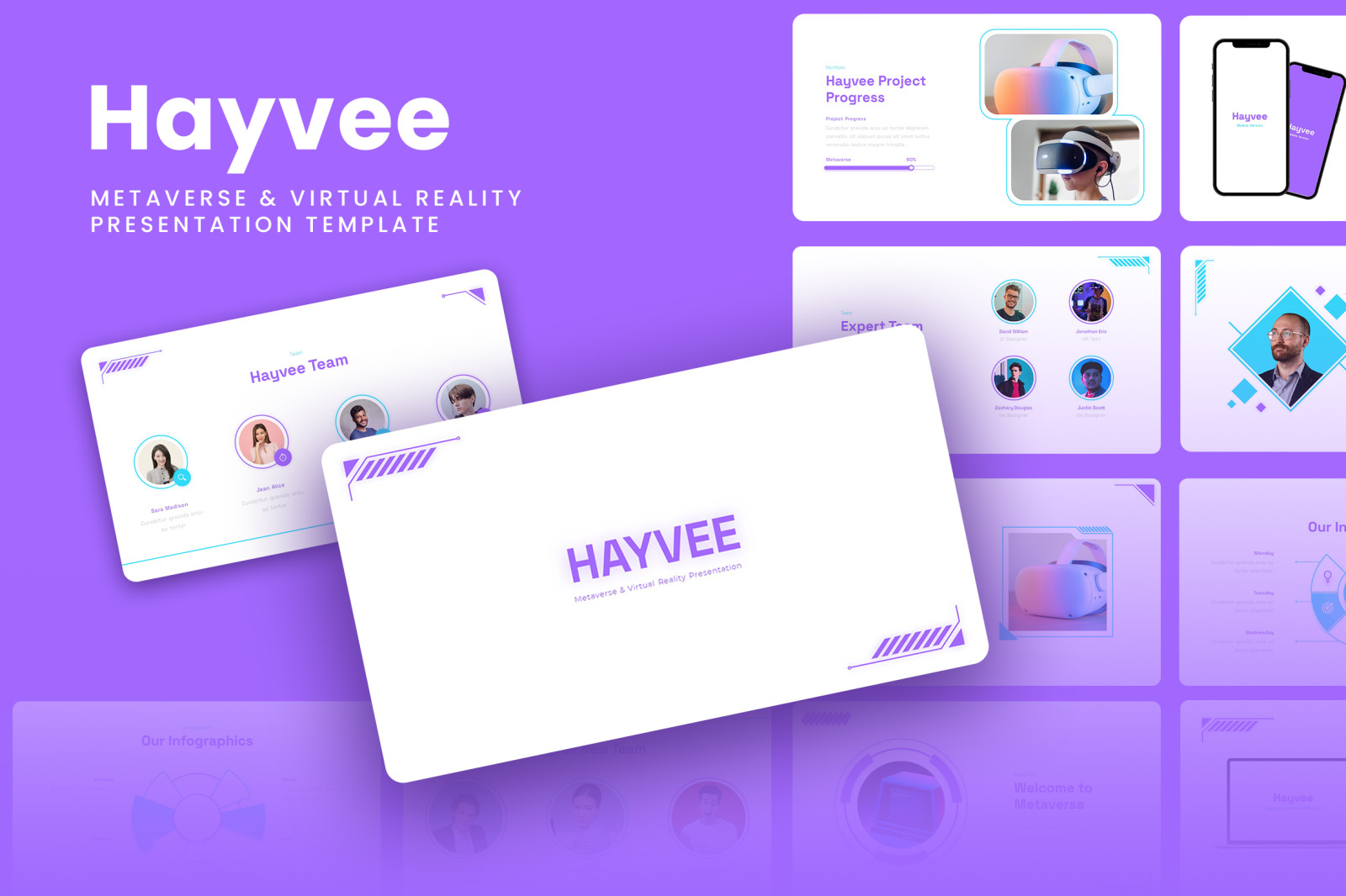 Hayvee - Metaverse & Virtual Reality Google Slides Template Hayvee - Metaverse & Virtual Reality Google Slides Template