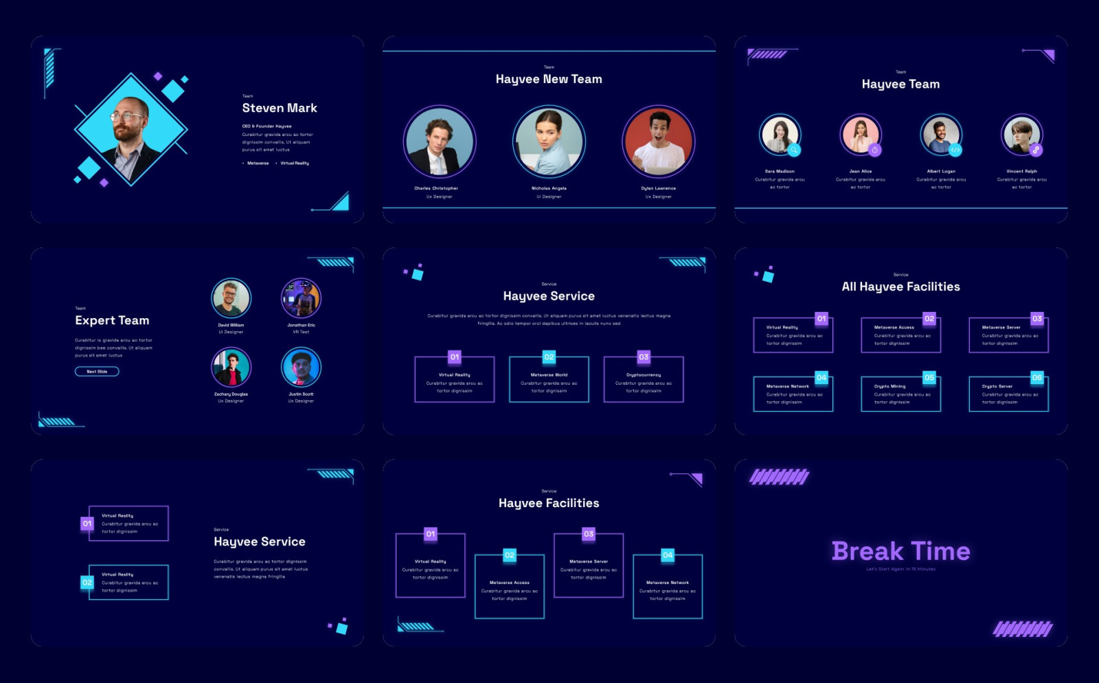 Hayvee - Metaverse & Virtual Reality Google Slides Template Hayvee - Metaverse & Virtual Reality Google Slides Template