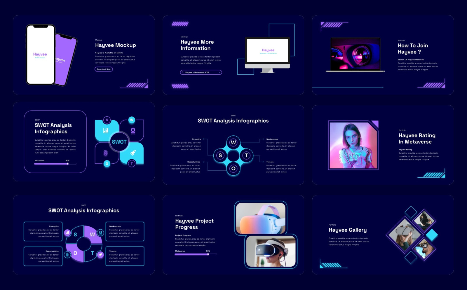 Hayvee - Metaverse &amp; Virtual Reality Google Slides Template