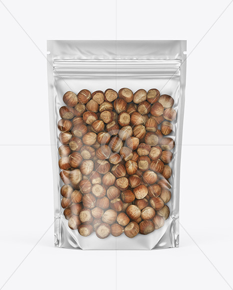 Stand-up Pouch with Hazelnuts Mockup