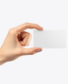 Business Card in a Hand Mockup