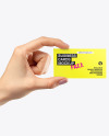 Business Card in a Hand Mockup