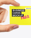 Business Card in a Hand Mockup