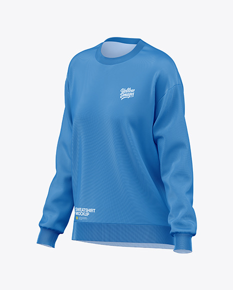 Women's Oversize Sweatshirt Mockup - Half Side View