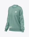 Women's Oversize Sweatshirt Mockup - Half Side View