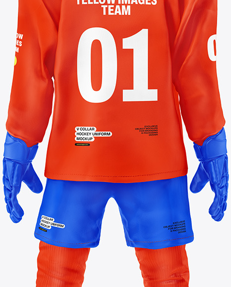 Hockey Uniform Kit Mockup – Back View