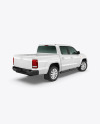 Pickup Truck Mockup - Back Half Side View