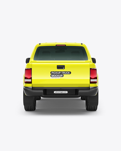 Pickup Truck Mockup - Back View