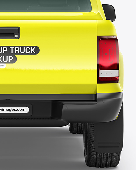 Pickup Truck Mockup - Back View