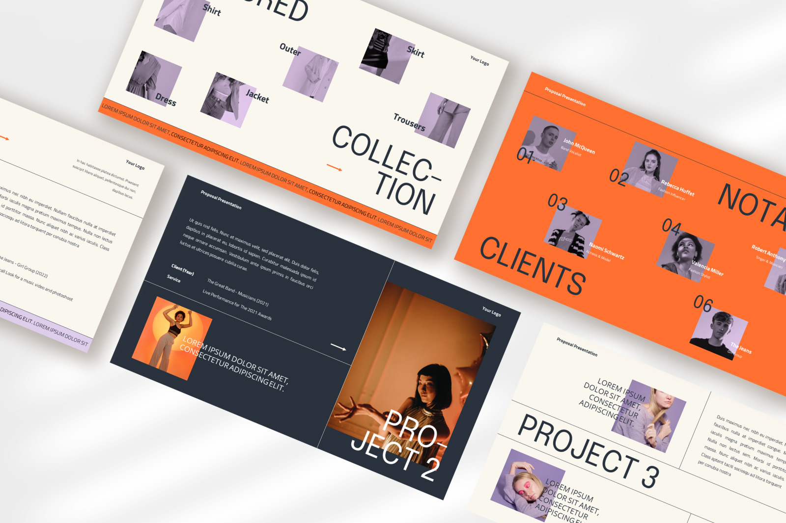 Xiora – modern retro business proposal presentation template