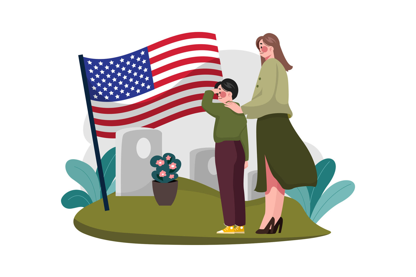 M665_Happy Veterans Day Illustration Pack