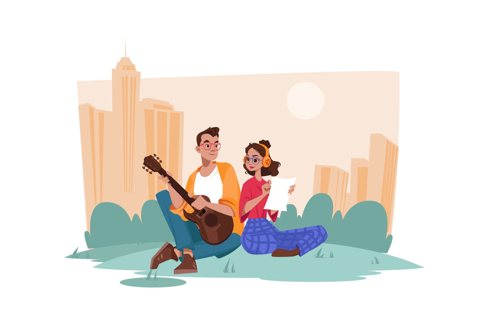 M667_Couple In Love Illustration Pack