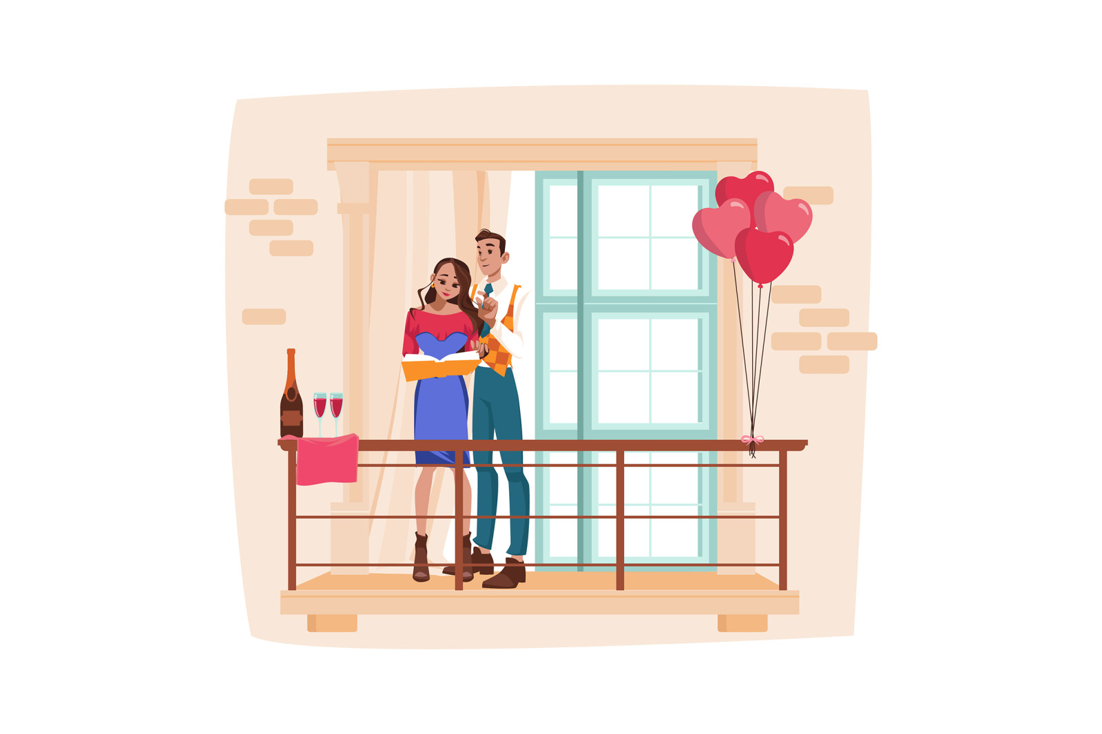 M667_Couple In Love Illustration Pack M667_Couple In Love Illustration Pack