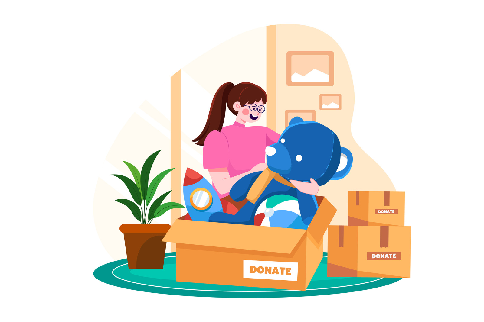 M671_Charity and Donation Illustration Pack M671_Charity and Donation Illustration Pack