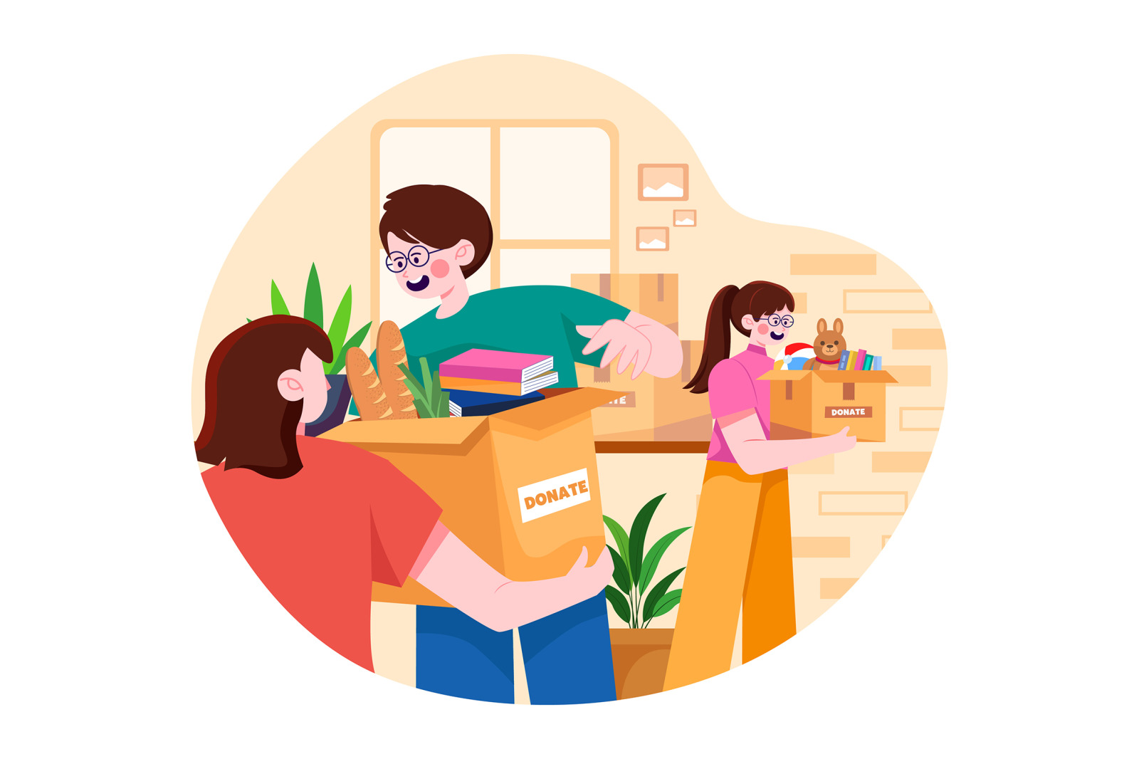M671_Charity and Donation Illustration Pack M671_Charity and Donation Illustration Pack