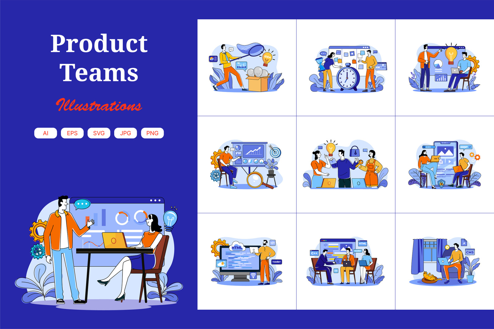 M673_Product Teams Illustration Pack_Part 01 M673_Product Teams Illustration Pack_Part 01