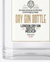 Clear Glass Dry Gin Bottle Mockup