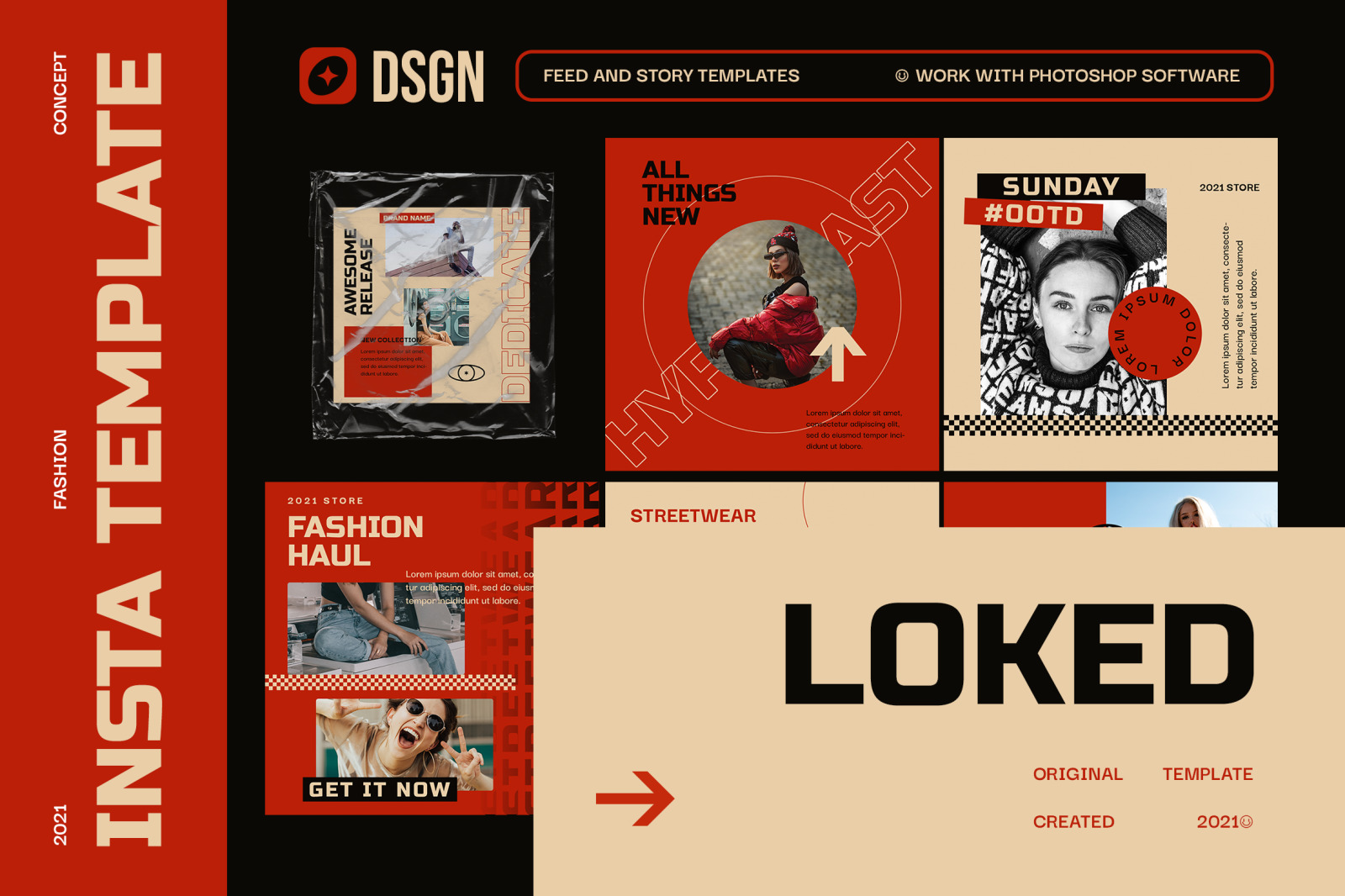 Loked Urban Instagram Templates