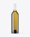 Antique Green Glass White Wine Bottle Mockup