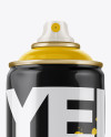 Glossy Spray Can Without Cap Mockup - Front View